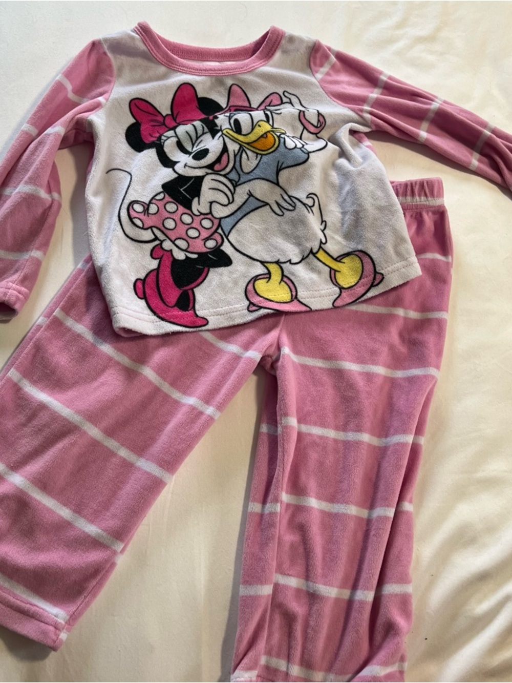 Disney Pink Minnie‎ & Daisy Striped Pajama Set